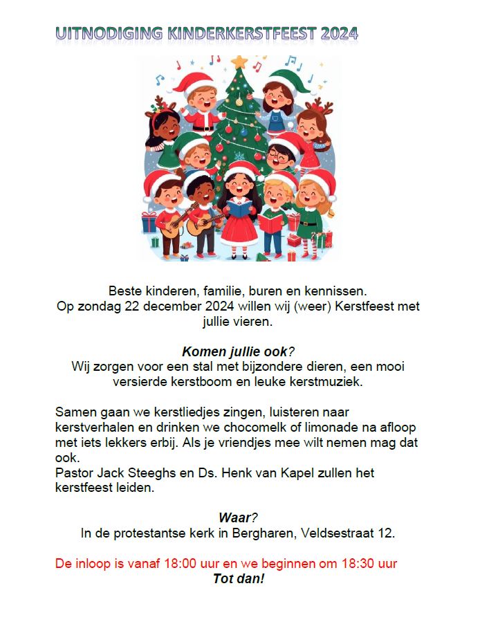 Kinderkerstfeest 2024