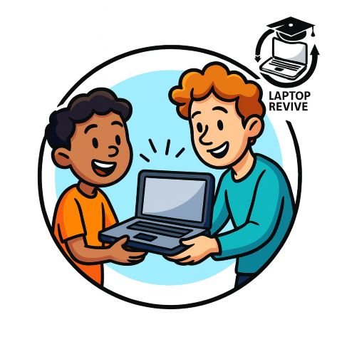 laptops revive uitreikingscartoon