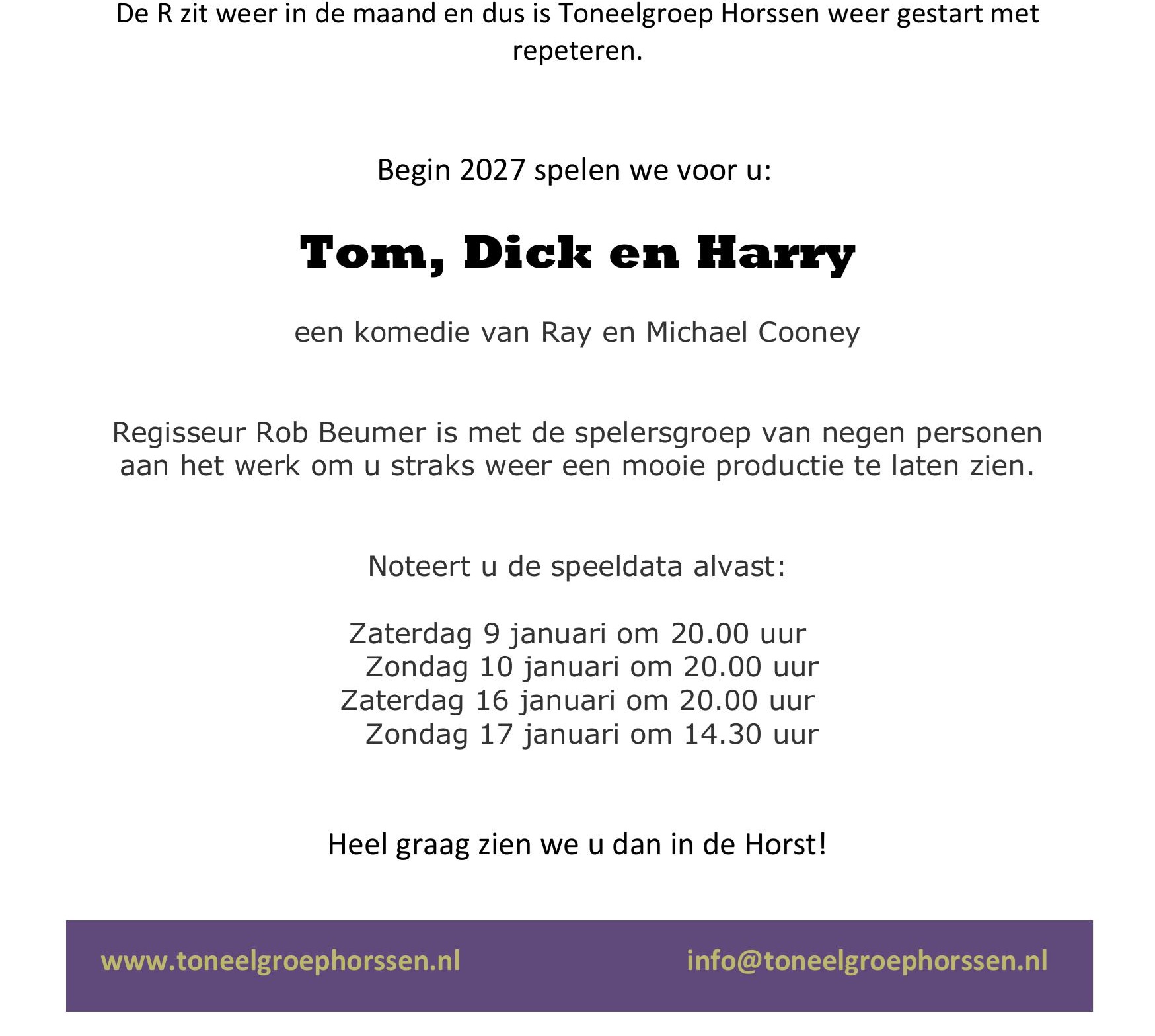 Toneelgroep Horssen Tom Dick Harry 2