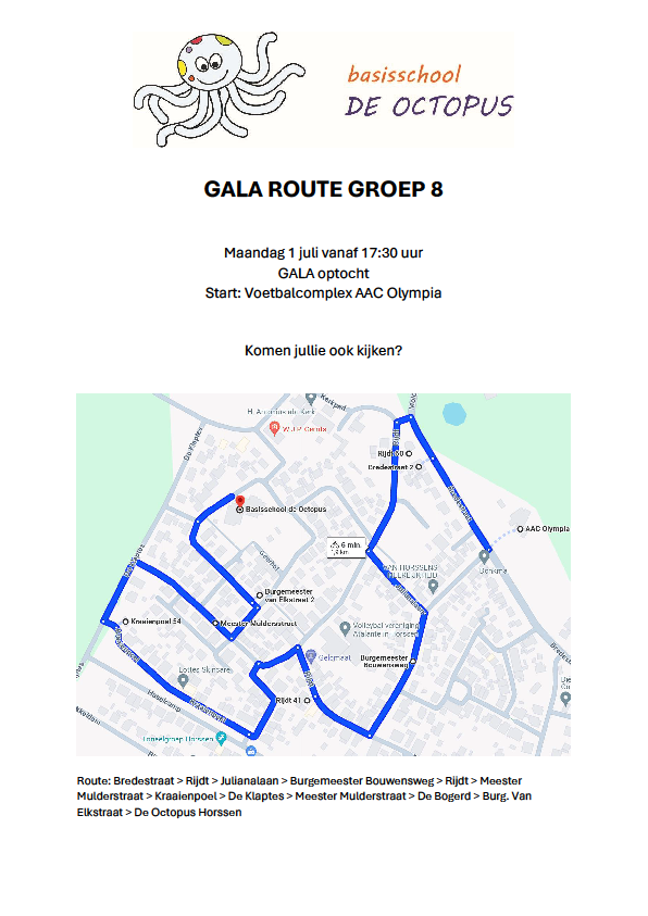 Gala route Groep 8 klep52 20